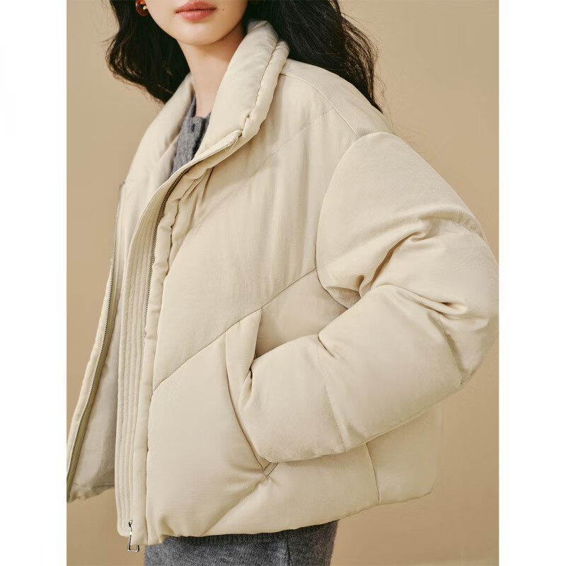 INMAN/茵曼 保暖 女士羽绒服 浅杏色