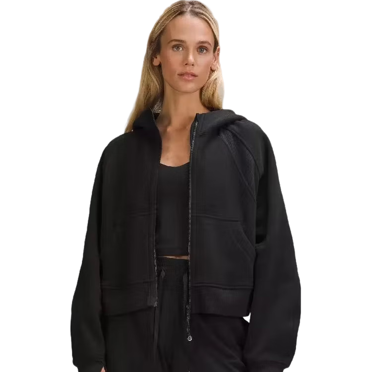  lululemon/露露乐蒙 全拉链 女士带帽卫衣 黑色(BLK) M /L
