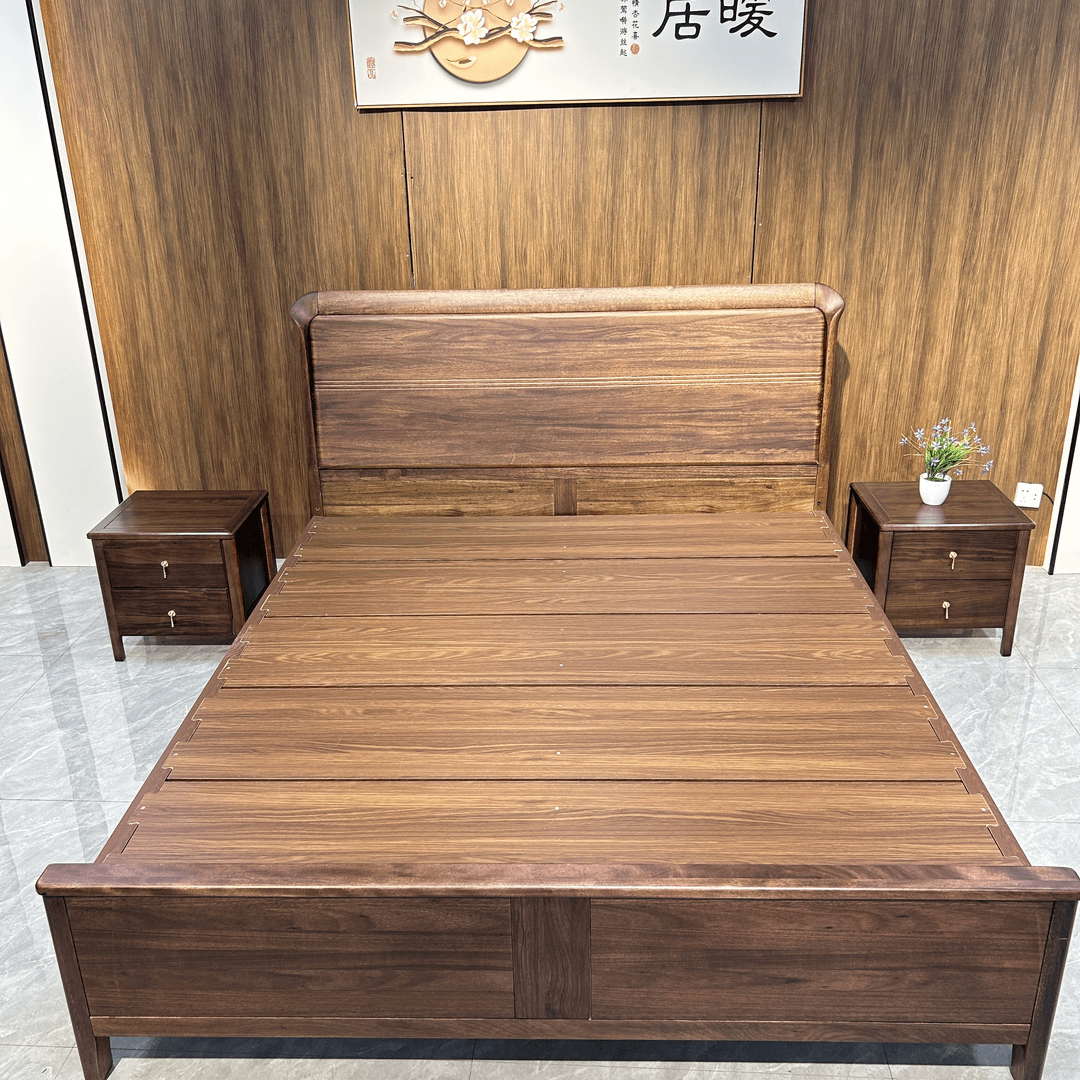  伊朵云 榫卯结构 实木床 实木单床 1500*2000框架床