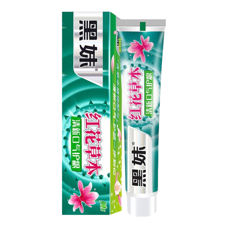  heimei/黑妹 清新口气 红花草本水晶牙膏