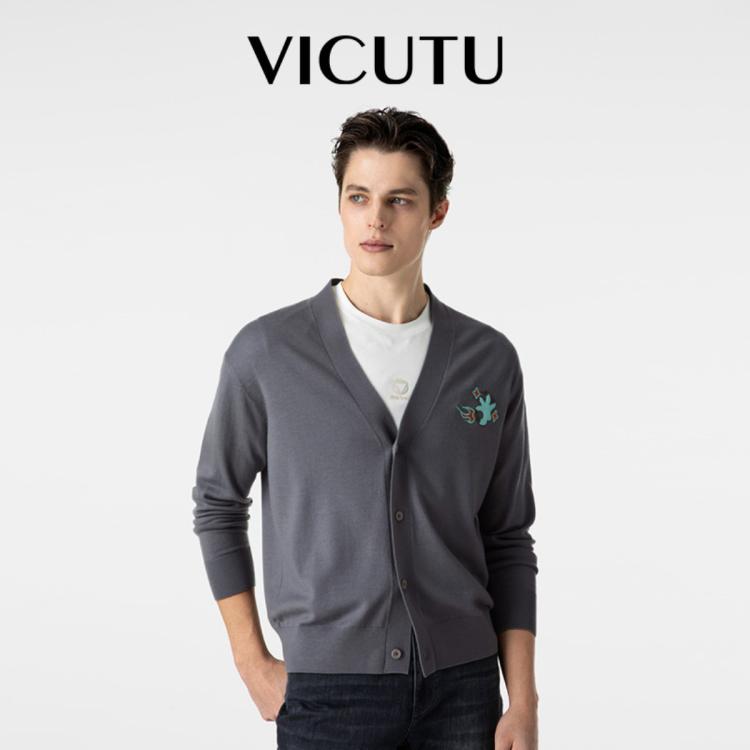  VICUTU/威可多 纯羊毛 男士针织衫