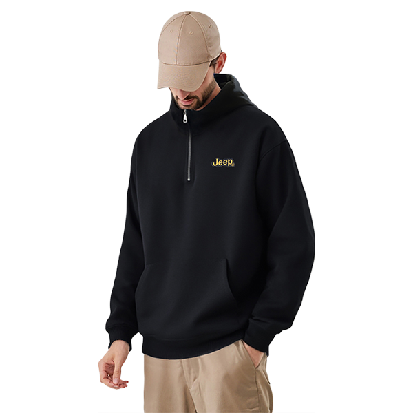  Jeep/吉普 半开衫 男士连帽卫衣