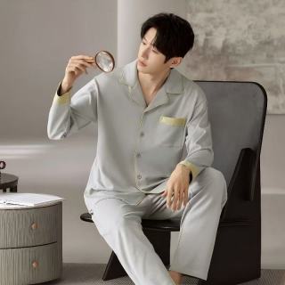勋阳宇乐 100%纯棉 男士睡衣 XL （130-150斤）