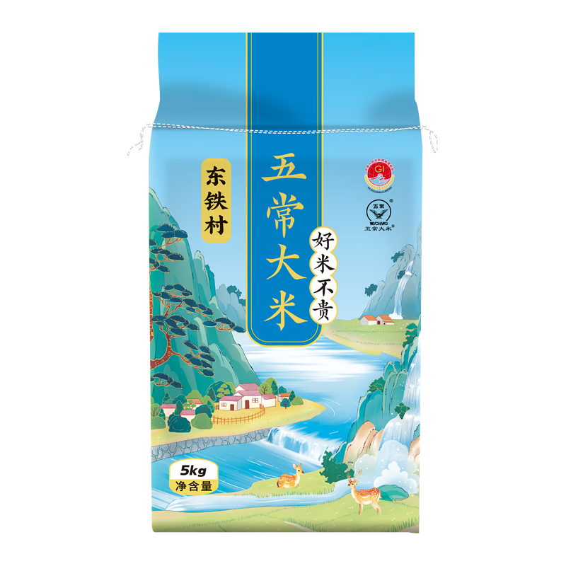  东铁村 核心产区 五常大米 十斤五常大米 5kg*1