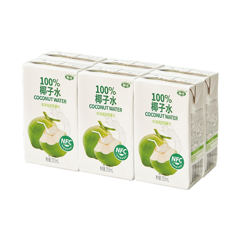  椰谷 100%椰子水  100%椰子水250ml*6盒 1500ml 包装