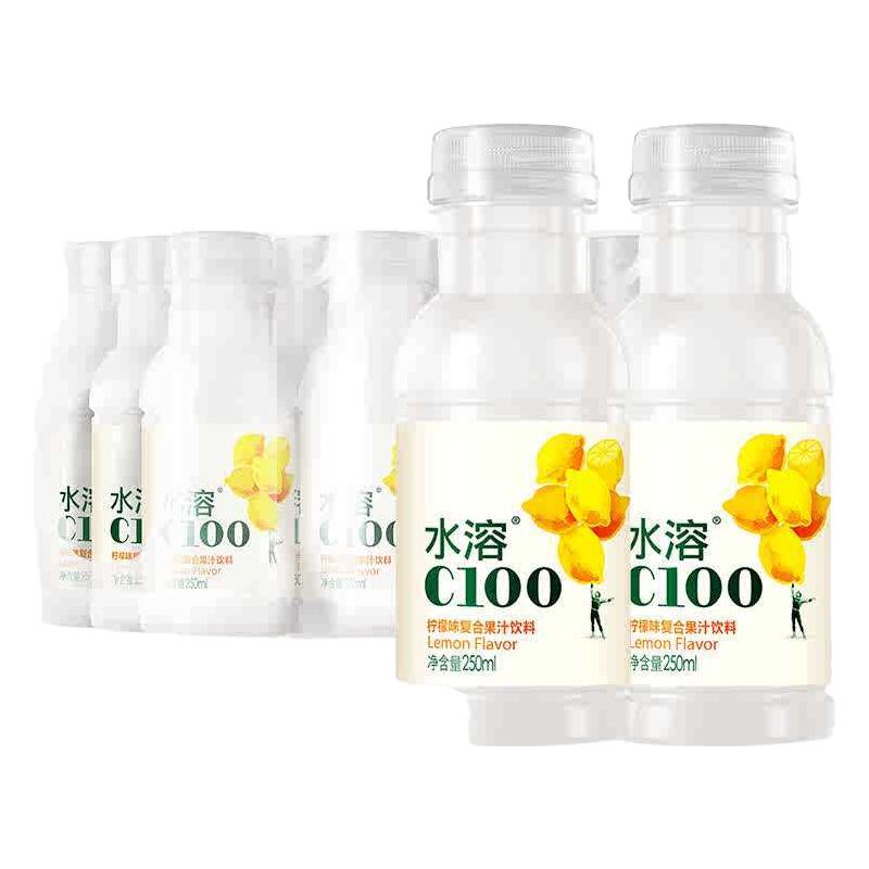  NONGFU SPRING/农夫山泉 水溶C 复合果汁饮料 250ml水溶柠檬味*3瓶