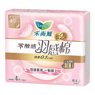 乐而雅 花王零触感卫生巾 羽感棉40cm4片 （任选10件）