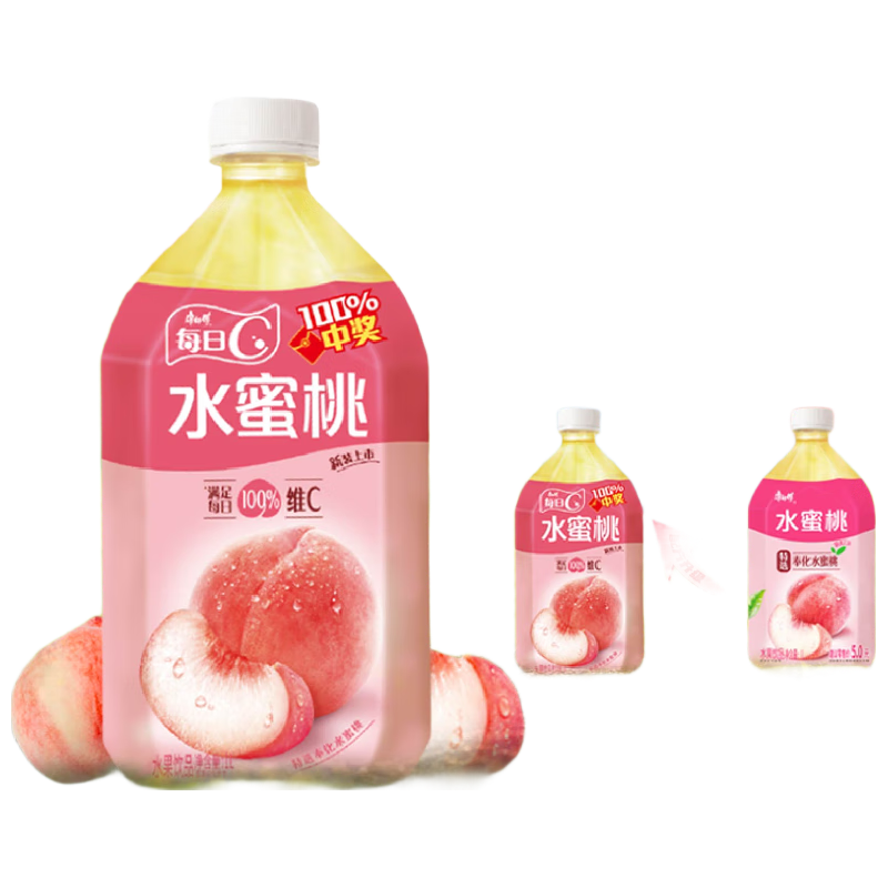  康师傅 热门商品 水果饮料 水蜜桃1L*12瓶
