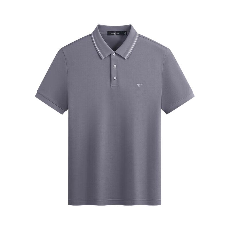  SEPTWOLVES/七匹狼 凉感透气 男士短袖POLO衫 3XL 185/100A 503(紫色)