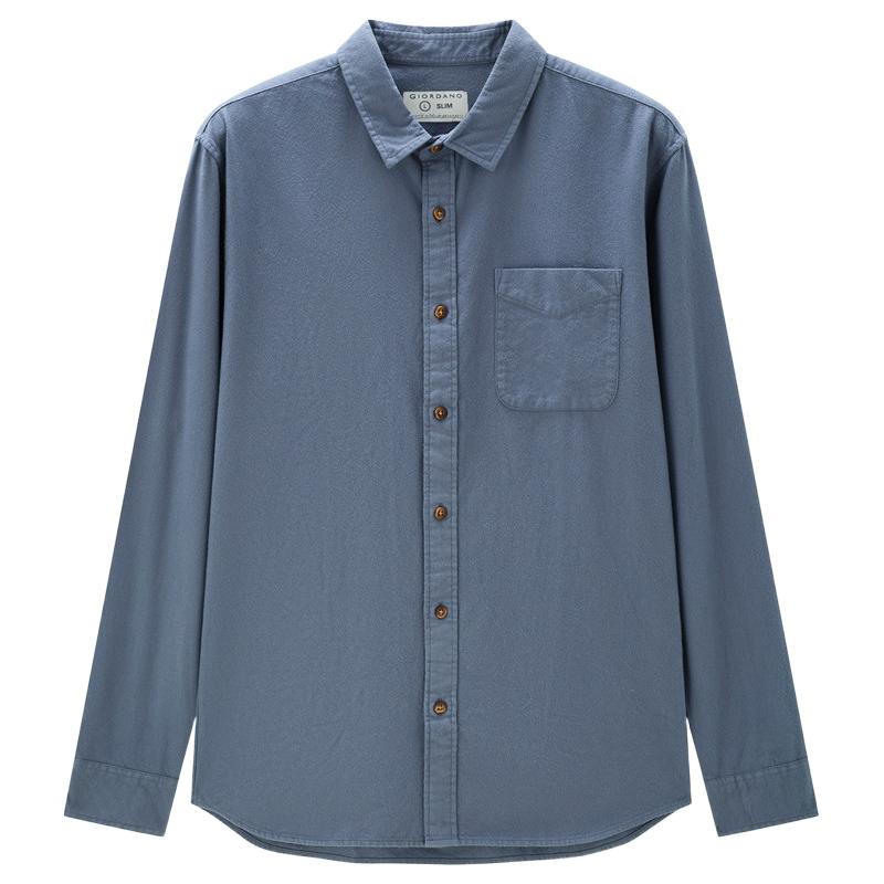  GIORDANO/佐丹奴 纯棉法兰绒 男士休闲衬衫