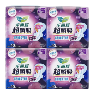 乐而雅 花王零触感卫生巾 夜用30cm10片*4包