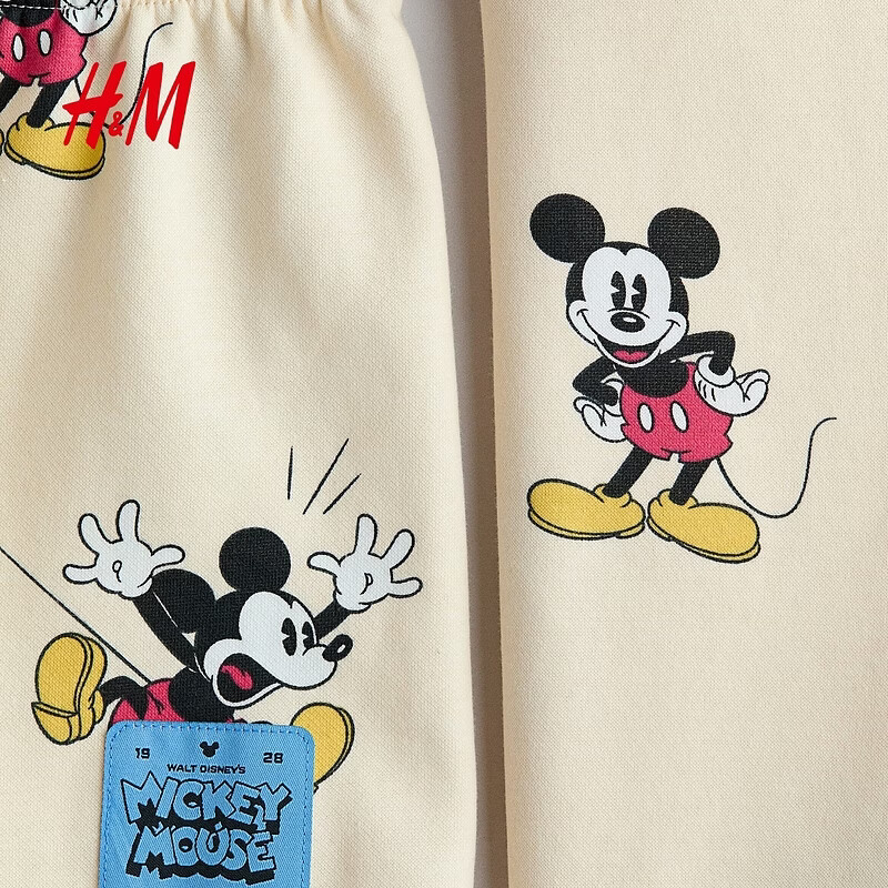  H&M 米奇老鼠 儿童卫衣短裤套装