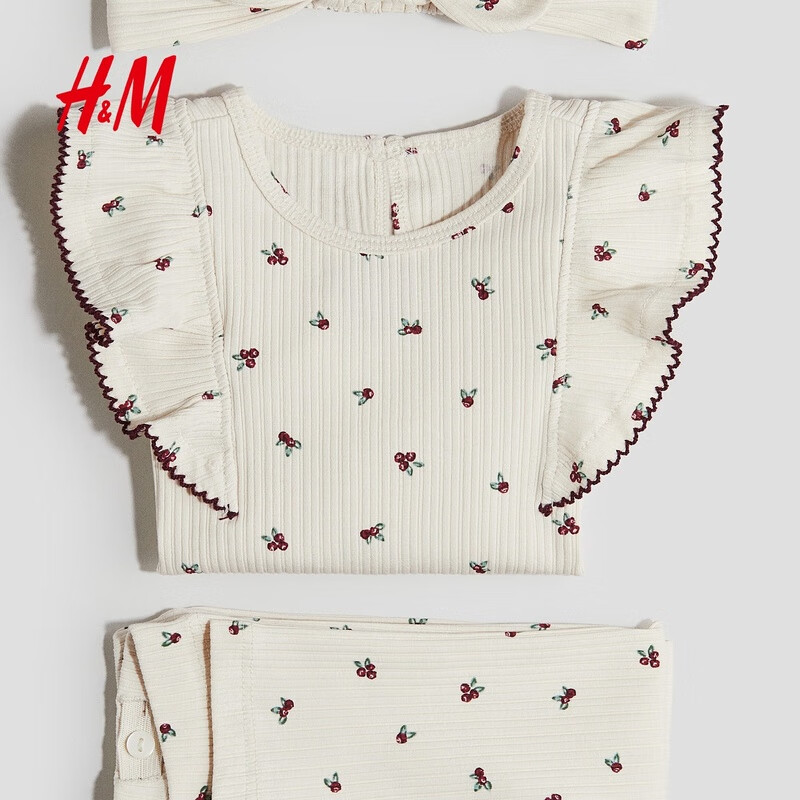 H&M 印花 女婴汗布套装