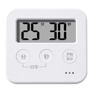  deli/得力 全自动智能背光 电子计时器 【计时器-非闹钟】白-正倒计时 LE206