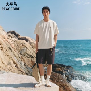 太平鸟 小熊刺绣 男士T恤
