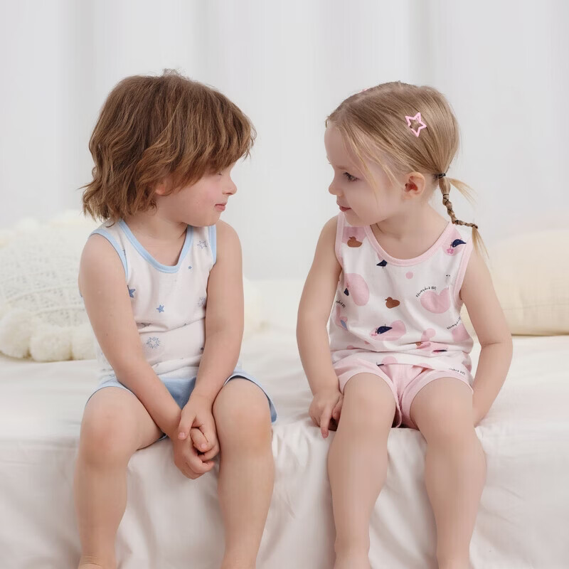  les enphants/丽婴房 纯棉A类 儿童家居背心套装