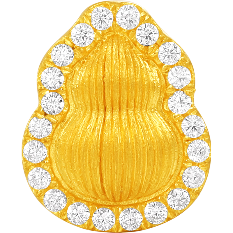  CHJ JEWELLERY/潮宏基 钻石点钻 女士黄金转运珠