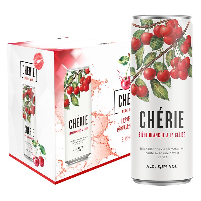  Chérie/奢莉 果味 樱桃味小麦啤酒  听装 330ml 