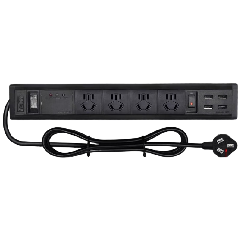  Towe/同为 APZ-1014US 防雷防浪涌 防雷插座+USB接口  4位总控+4合1防雷+4USB
