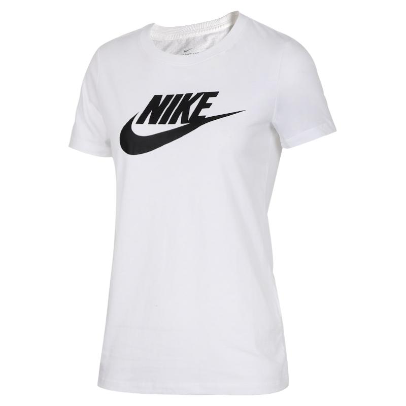 NIKE 耐克 女士纯棉圆领短袖T恤BV6170-100 白色M