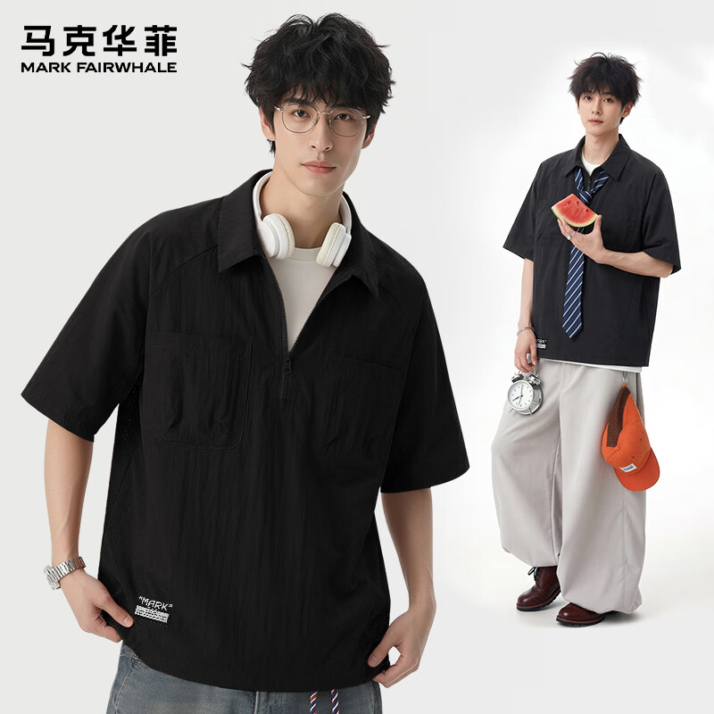  MARK FAIRWHALE/马克华菲 亲肤透气 男士POLO衫
