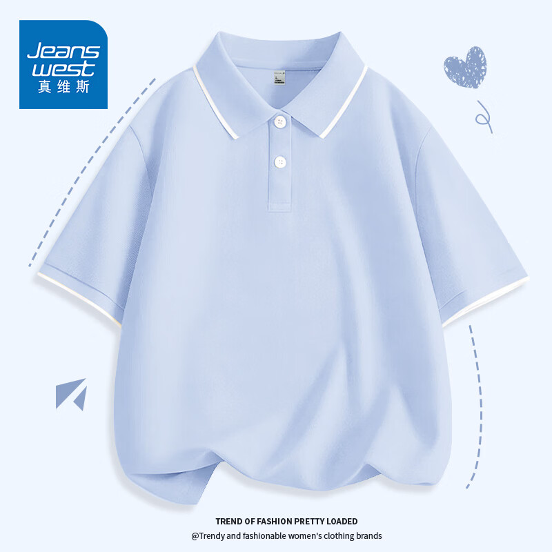  JEANSWEST/真维斯 凉感抗菌速干 女士Polo衫