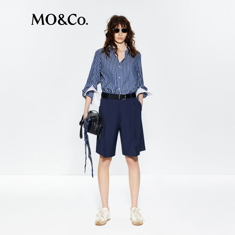  MO&Co./摩安珂 丝光感 女士衬衫