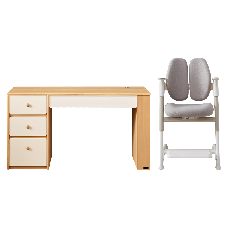  QuanU/全友 多功能 儿童书桌套装+书桌椅+收纳桌