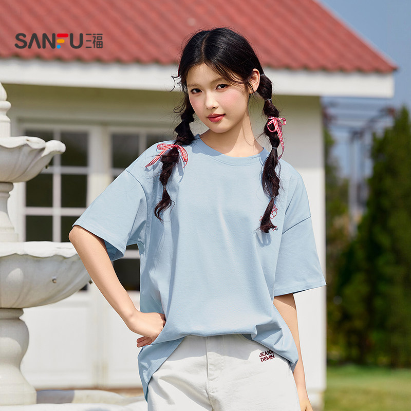  SANFU/三福 宽松长款 女士T恤