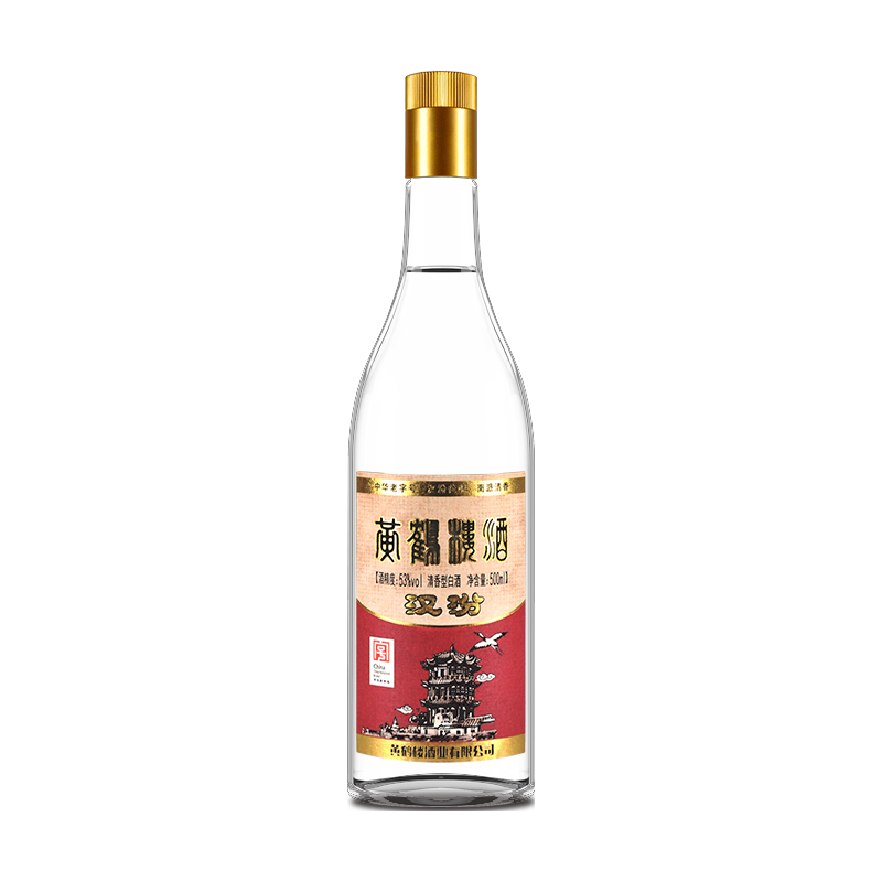  黄鹤楼 清香型白酒  50度及以上 光瓶装 500mL