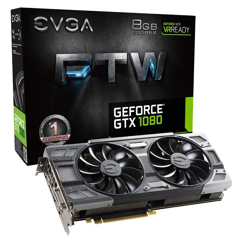  EVGA FTW系列 GTX 1080 FTW ACX 3.0 RGB LED 显卡  8GB