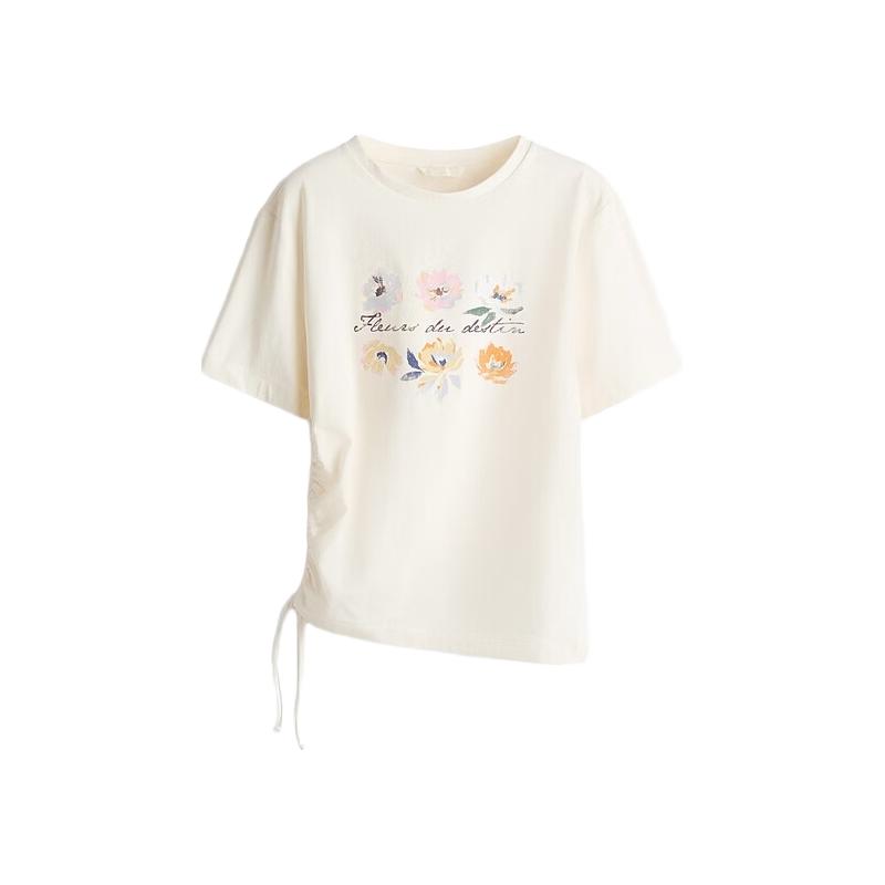  H&M 抽绳装饰 女士T恤