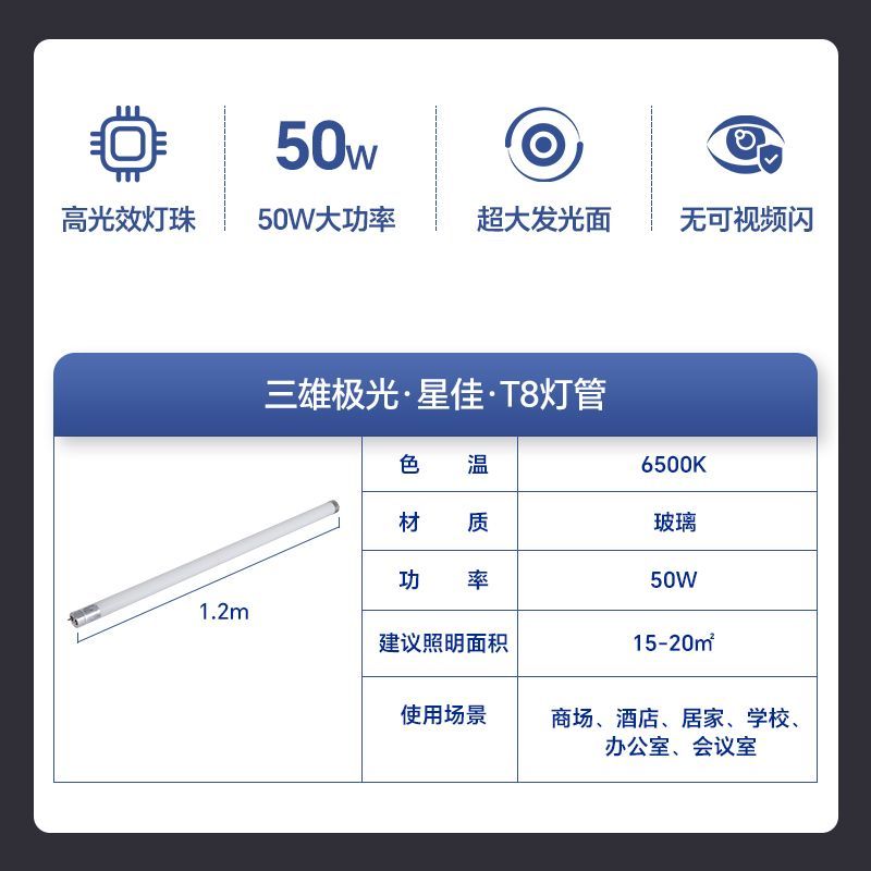  Pak/三雄极光 超亮 LED灯管