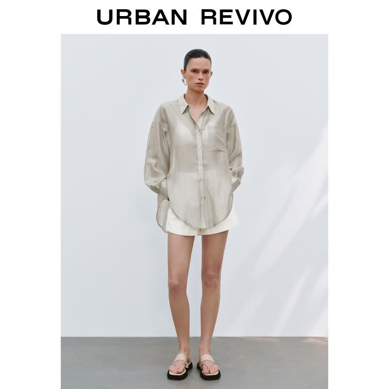  URBAN REVIVO 垂感 女士衬衫