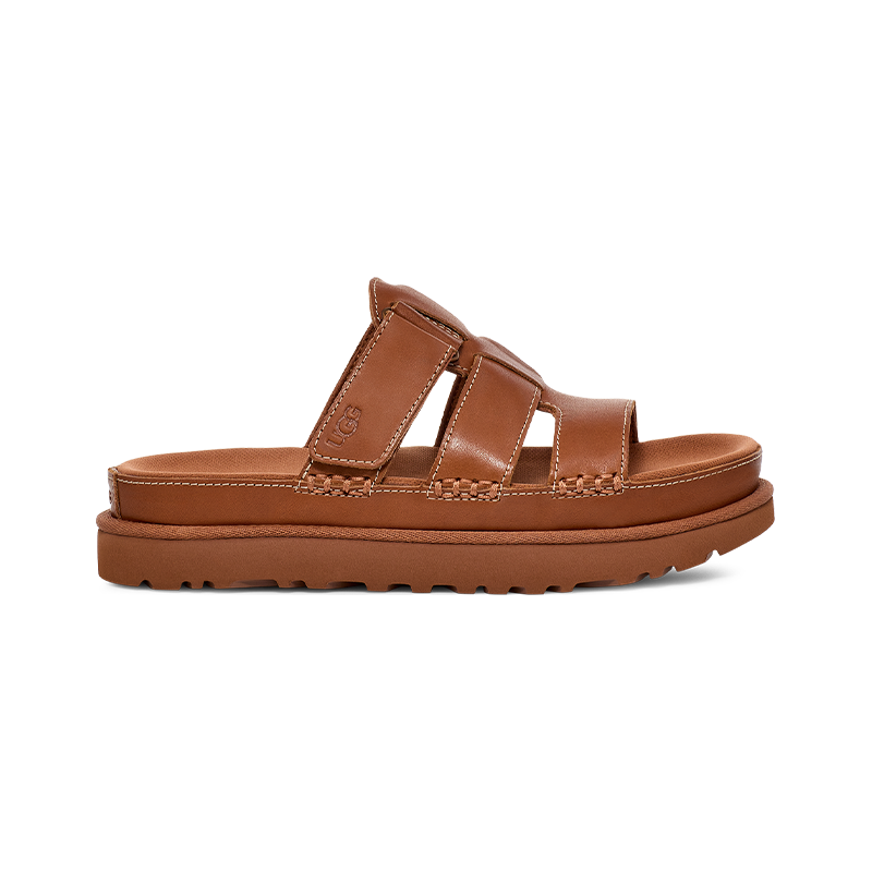  UGG 厚底 女士凉拖鞋  日晒棕色