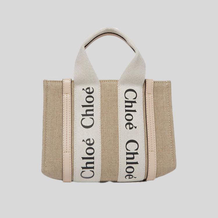  Chloé/蔻依 Logo印花 女士托特包