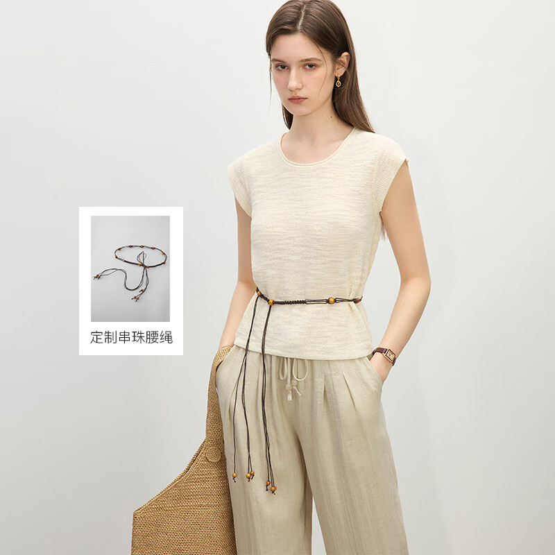  FANSILANEN/范思蓝恩 手工钩花 女士针织衫