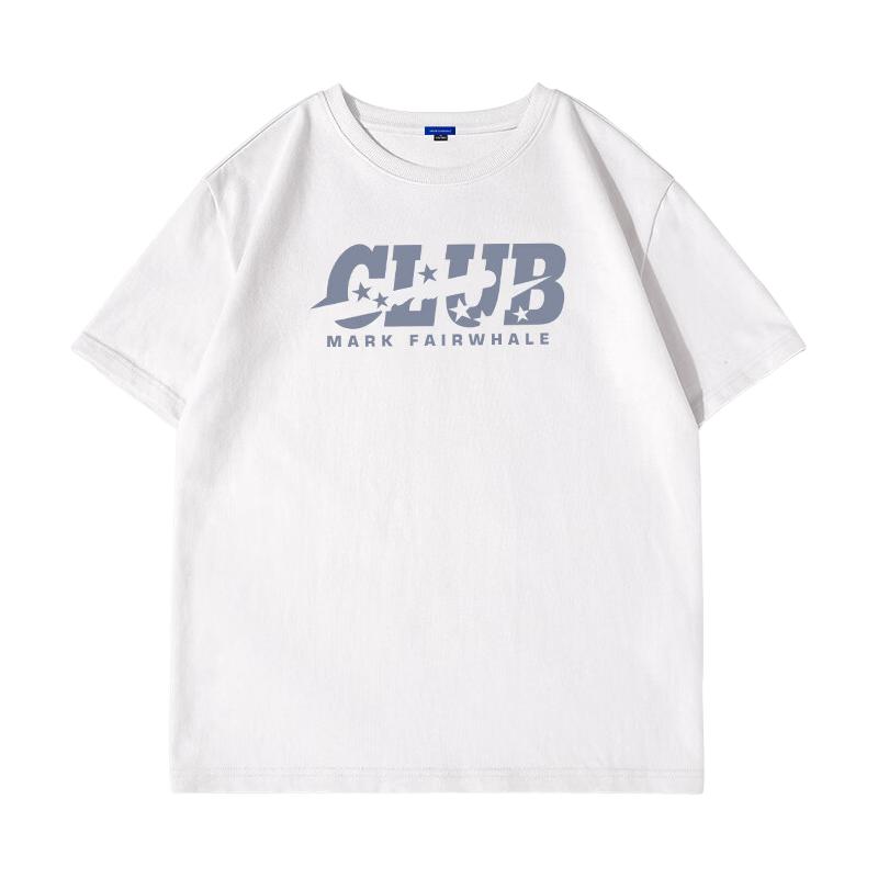  MARK FAIRWHALE/马克华菲 纯棉 男士短袖T恤 XL 藏青#JMK五星俱乐部