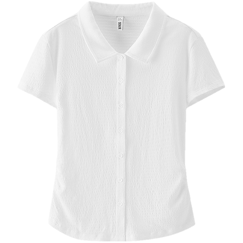  Semir/森马 褶皱修身 女士POLO衫