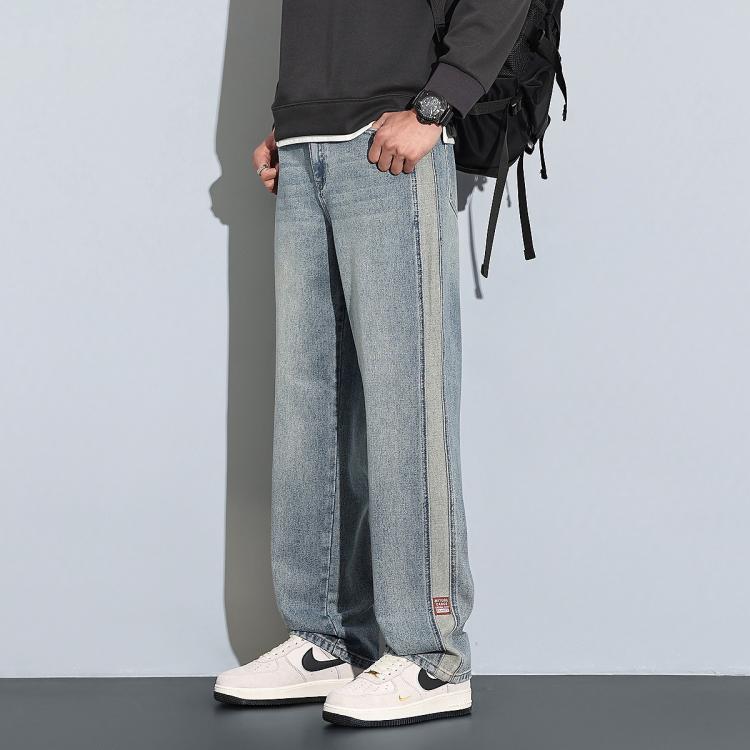  TONLION/唐狮 拼接细节 男士牛仔裤