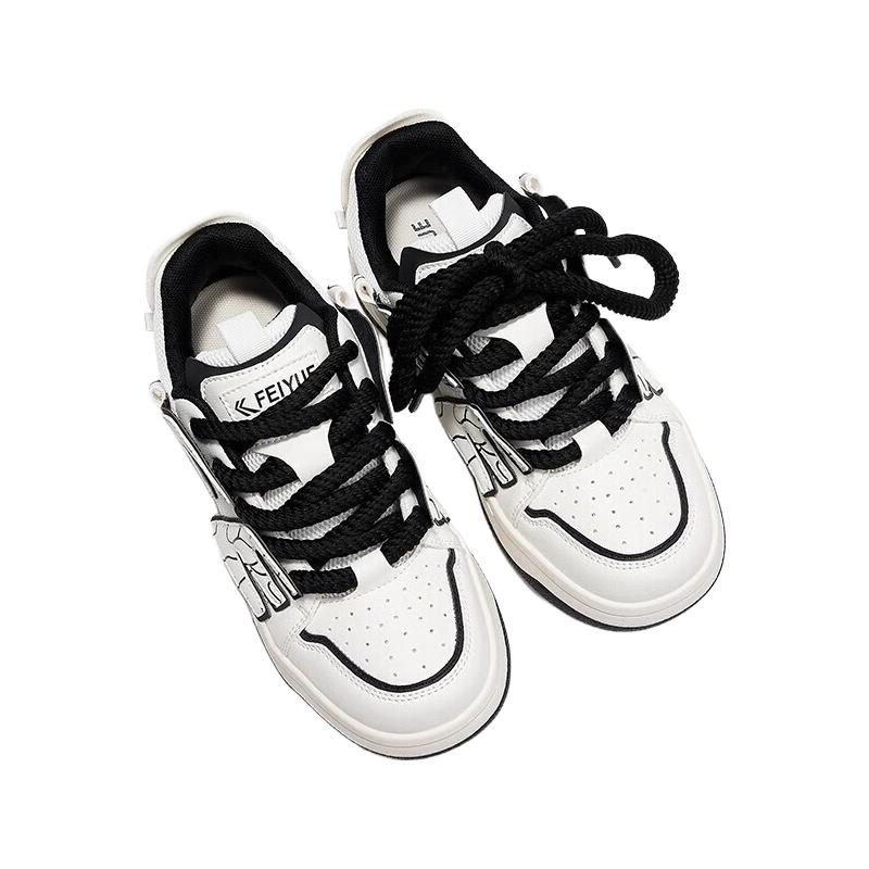  Feiyue./飞跃 舒适厚底 女士板鞋 米黑 37