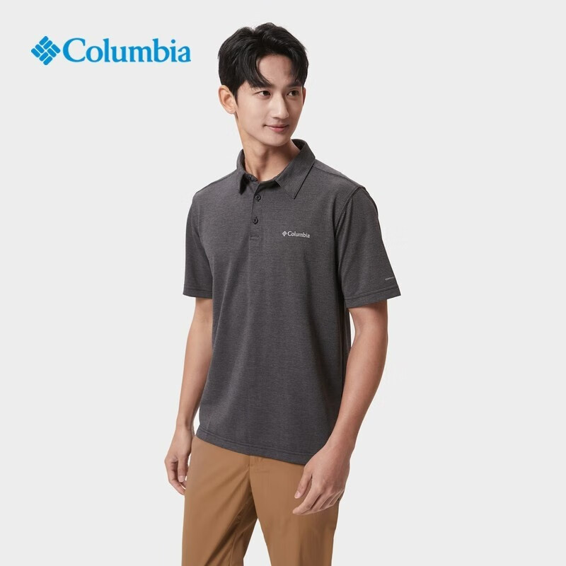  Columbia/哥伦比亚 吸湿透气速干 男士POLO衫 010 /灰黑色 M /175/96A