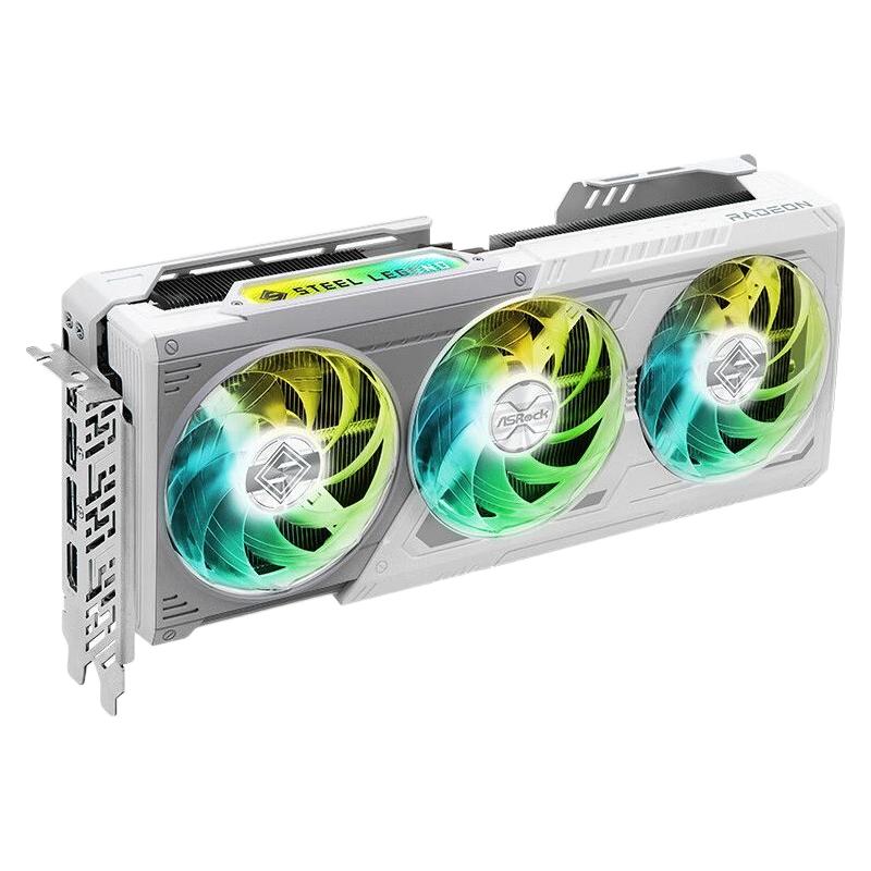 华擎/ASRock RX9070XT 16G SL 钢铁传奇白色电竞吃鸡游戏独立显卡
