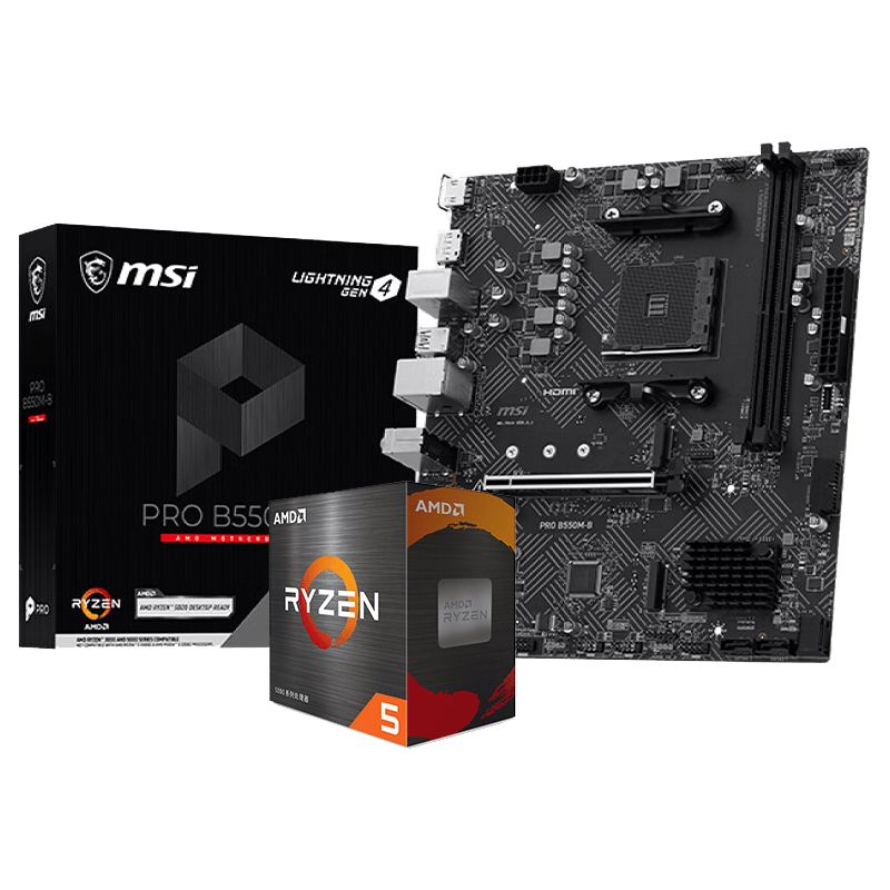  AMD R5 5500X3D+PRO B550M-B 主板CPU套装