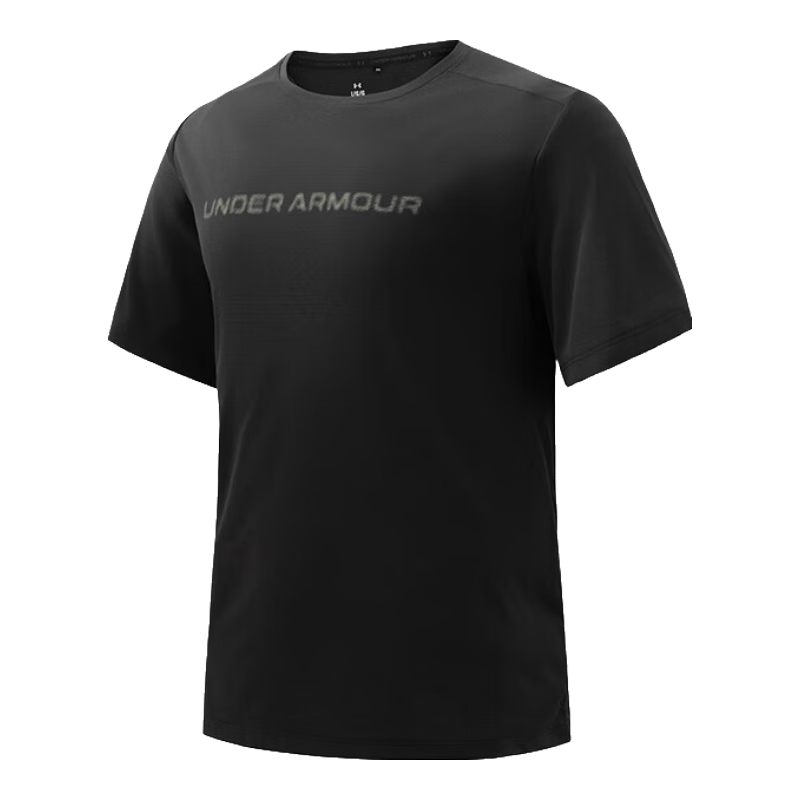 UNDER ARMOUR/安德玛 户外徒步速干短袖 T恤 男 漫暮黑 XL UPF50+防晒