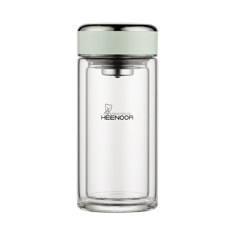 HEENOOR/希诺 碧湖凝翠双层玻璃杯 245ml