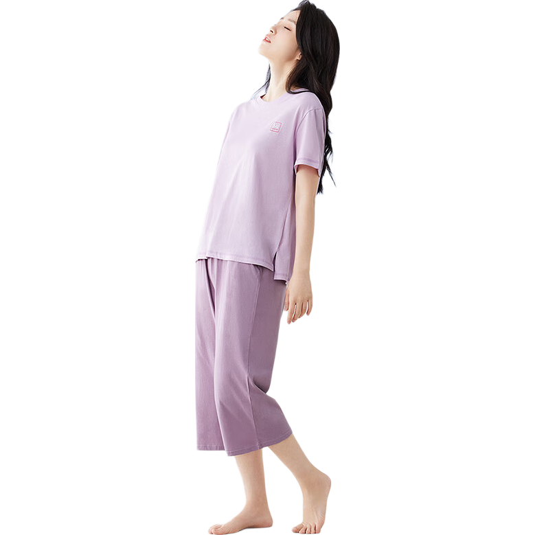  Hodo Men/红豆男装 可外穿 女士睡衣套装 香芋紫 L 170/92A