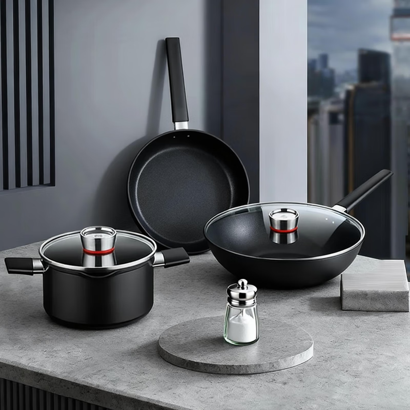 三禾 T311 不粘 30cm炒锅+20cm汤锅+26cm煎锅 锅具套装