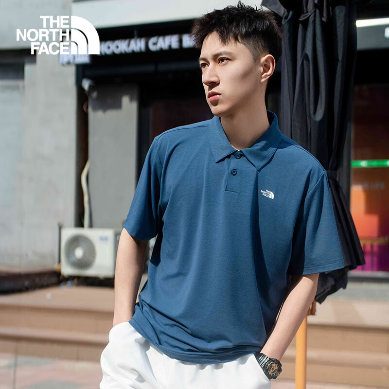  THE NORTH FACE/北面 速干 男士POLO衫 HDC/蓝色 XL /180