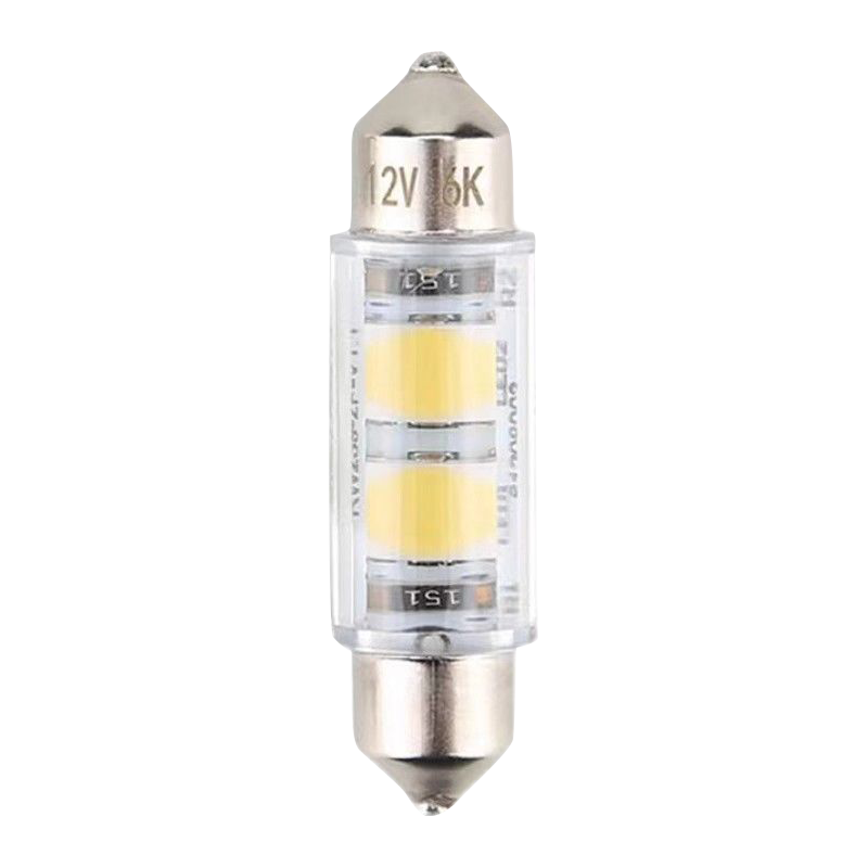 佛山照明 LED汽车双尖灯泡 6000K白光 36mm 12V 两只装